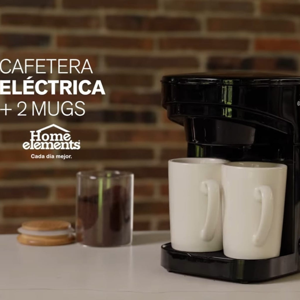 Cafetera + 2 mugs