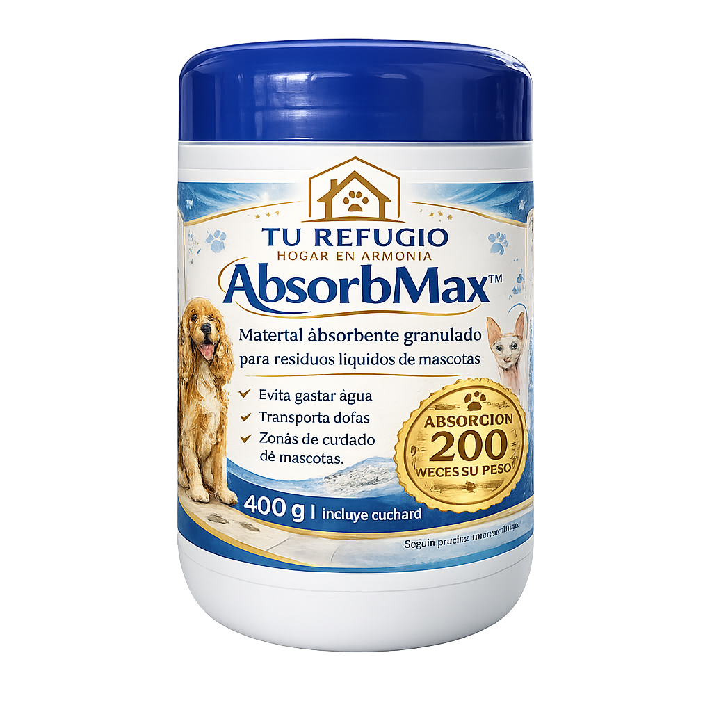 AbsorbMaX Absorbente para Orina y Líquidos de Mascotas 400g