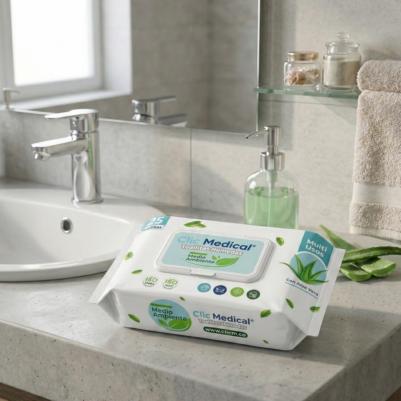 Toallas Humedas  Aloe Vera sin alcohol